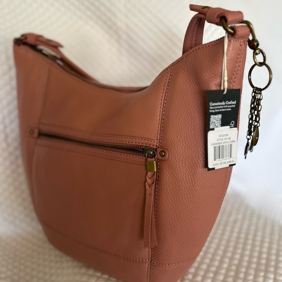♥️The Sak Sequoia Leather Hobo Bag in Vintage Coral - Picture 6 of 12